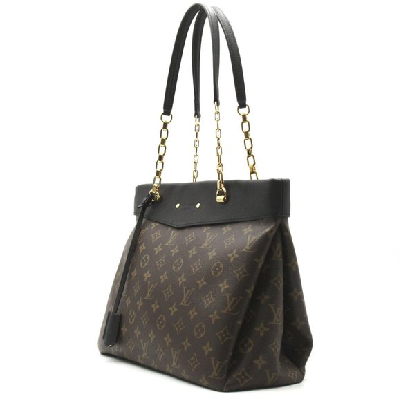 Pallas Shopper Monogram Canvas Black Shoulder Bag - Picture 3 of 9